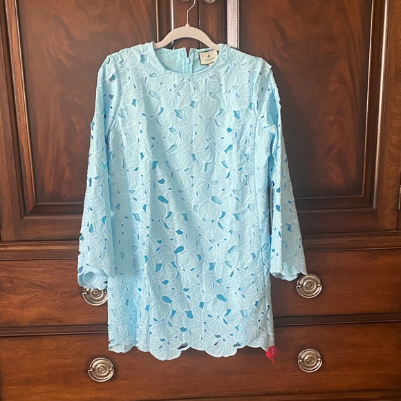 tuckernuck light blue dress Blue Seersucker Embroidered James Dress main image 0